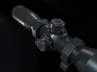 Tactical Scope  Low-poly 3D model