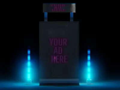 Futuristic Billboard 3D model