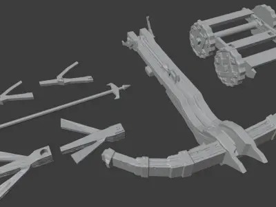 Ballista wheeled vehicle 3D print model