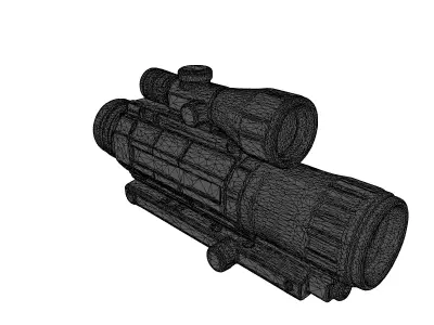 SciFi Tactical Weapon Scope Optic 3D model