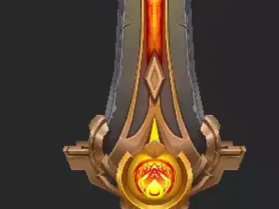 Pack With 30 Fantasy Swords - Part 05 Low-poly 3D model