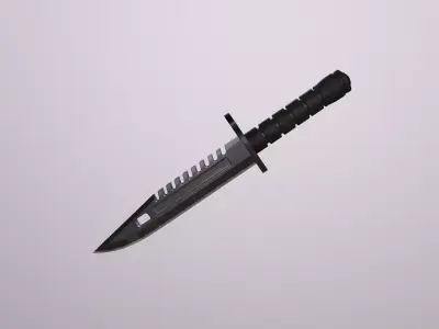 Tactical knife Low-poly 3D model get