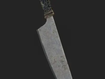 Knife from the game Alice madness returns PBR  Low-poly 3D model