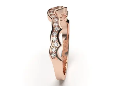  solitaire with ring sizes  8 part S45 3D print model