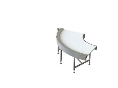 90 Degree Turning Belt Conveyor 800mm  Industrial CAD Model 3D model