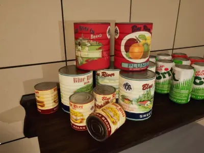 Food Can Set  Low-poly 3D model