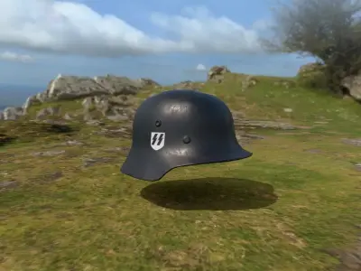 German WW2 Stahlhelm m40 Low-poly 3D model