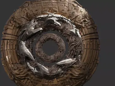 Dragon Snake Ring 9  3D model