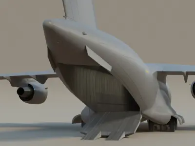 USAF Boeing C17 SC 3D model