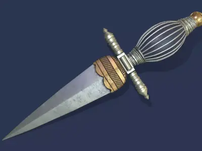 Oriental Dagger Low-poly 3D model
