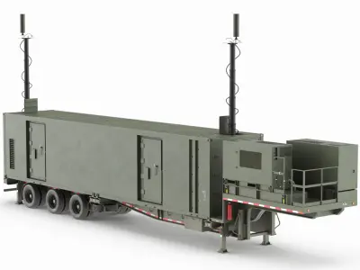 Typhon Battery Operation Center with Antennas Up 3D model