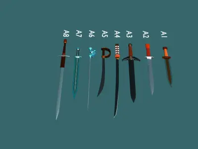 Phinikes-SC-001 list of swords 3D model
