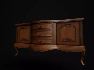 Victorian Chest Of Drawers 3D model