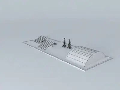 modern house with stuff Free 3D model