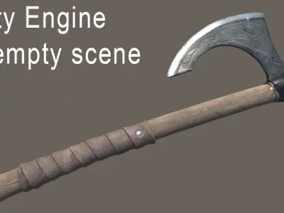 Viking battle-axe Free low-poly 3D model