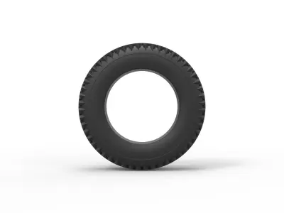 Military tire 4 Scale 1 to 10 3D print model