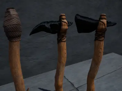 survival game pack Low-poly 3D model