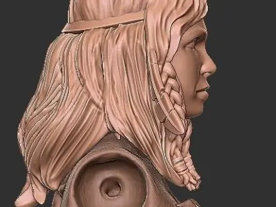 Goldmoon Mythic Legions Head and Staff 3D print model
