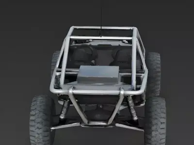 Realistic Lunar Scout Buggy 3D Model Low-poly 3D model