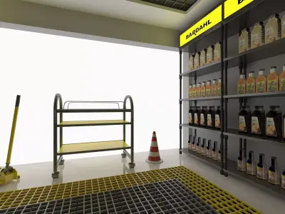 Car Service Garage 3D model purchase