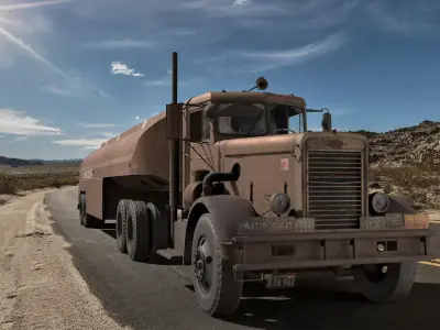 Duel Peterbilt 281 3D Model Low-poly 3D model