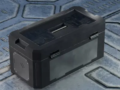 Sci-Fi Military Chest - Game Ready Low-poly 3D model