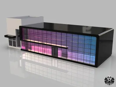 Modern Building Sports Low-poly 3D model