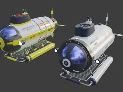 submarine 3D model by 3d-graphic-abdo from CGTrader