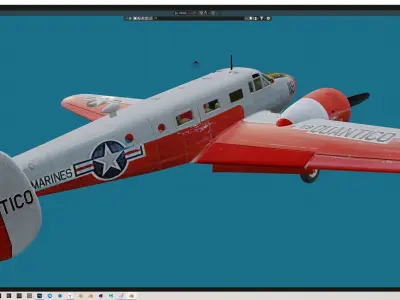 Beechcraft C-45 Free 3D model