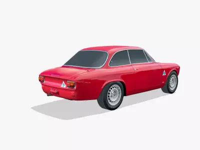 Alfa Romeo Giulia Sprint GTA 1965 Low-poly 3D model