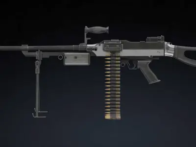 Vektor SS-77 Low Poly Realistic Low-poly 3D model