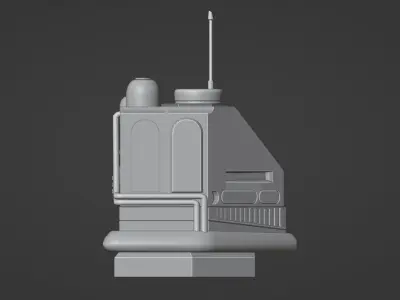 Helmet spacecraft Low-poly 3D model