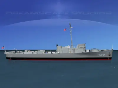 USS PCE-901 Submarine Chaser  3D model