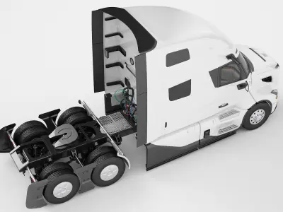 Semi Truck Generic 03 3D model