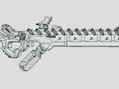 Alien Assault Rifle from Distric 9 3D model