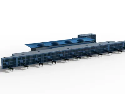 Skyport One International Airport Low-poly 3D model