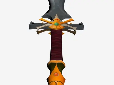 Low poly sword Low-poly 3D model 6