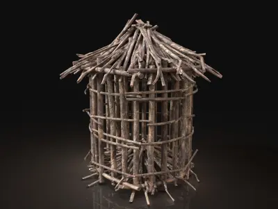 Next Gen AAA Survival Improvised Animal Traps Cages Lockers Pack Low-poly 3D model