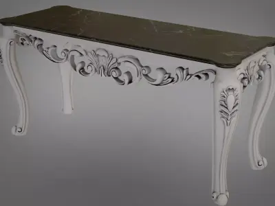 Vintage Console Table Low-poly 3D model