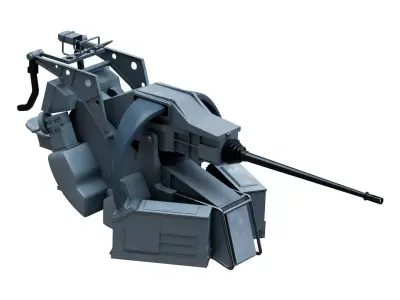 KBA 25 80 Machine Gun System 3D model