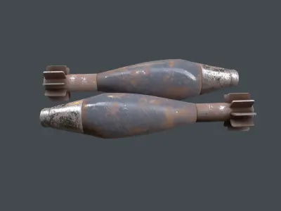 Mortar Projectile 60mm 3D model buy