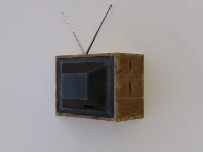 CRT TV Free low-poly 3D model