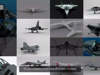 Aircrafts Collection of the finest 3D models 