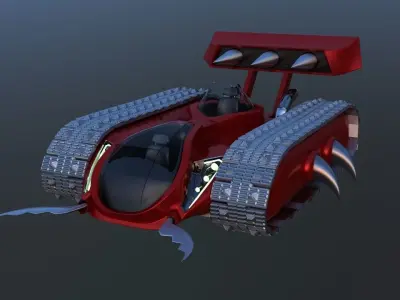 Monster Truck On Track Drive 3D model