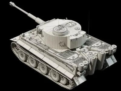 Tiger H1 - Base Mesh 3D model