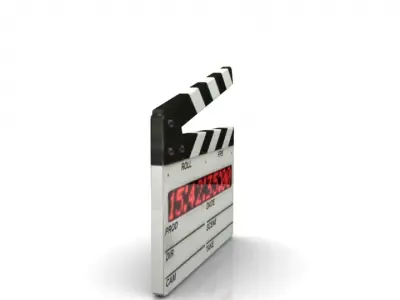 Clapperboard white 3D model