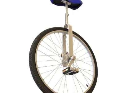Unicycle Low-poly 3D model