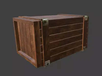 Cinematic Broken Wooden Crate 3D Model - High Poly PBR Asset 3D model