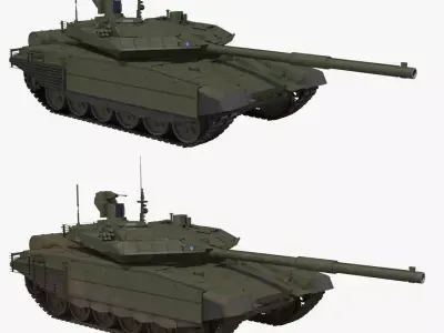 T-90 MS Green Collection 3D Model Pack