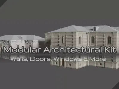 Modular Architectural Kit Low-poly 3D model